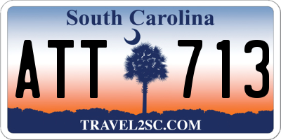 SC license plate ATT713