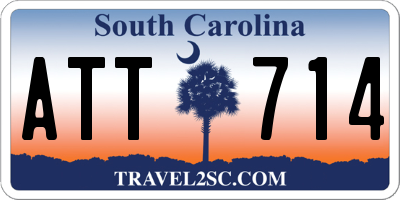 SC license plate ATT714