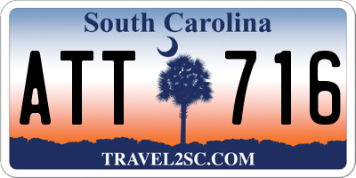 SC license plate ATT716