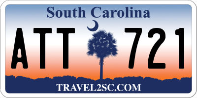 SC license plate ATT721