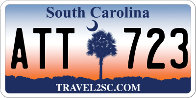 SC license plate ATT723