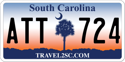 SC license plate ATT724
