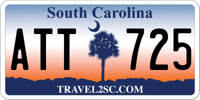 SC license plate ATT725