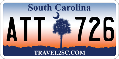 SC license plate ATT726