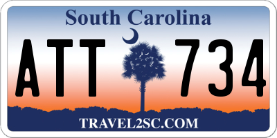SC license plate ATT734
