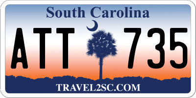 SC license plate ATT735
