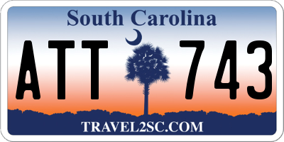SC license plate ATT743