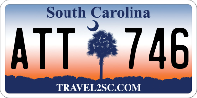 SC license plate ATT746