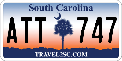 SC license plate ATT747