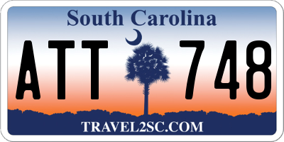 SC license plate ATT748