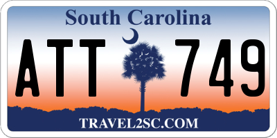 SC license plate ATT749