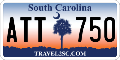 SC license plate ATT750