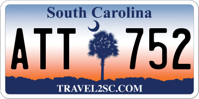 SC license plate ATT752