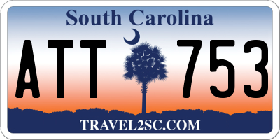 SC license plate ATT753