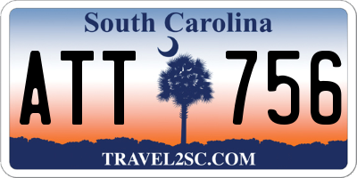 SC license plate ATT756