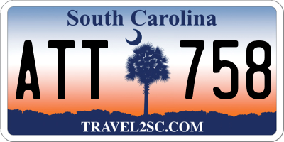 SC license plate ATT758