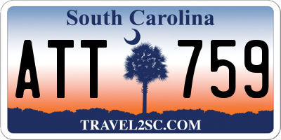 SC license plate ATT759