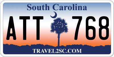 SC license plate ATT768