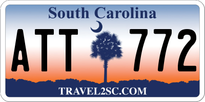 SC license plate ATT772