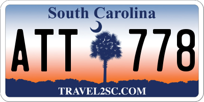 SC license plate ATT778