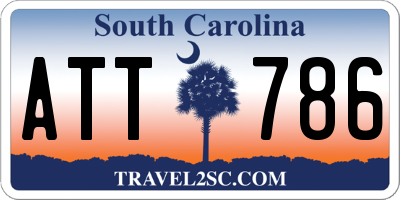 SC license plate ATT786