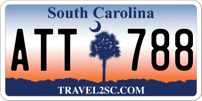 SC license plate ATT788