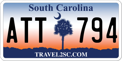 SC license plate ATT794