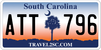 SC license plate ATT796