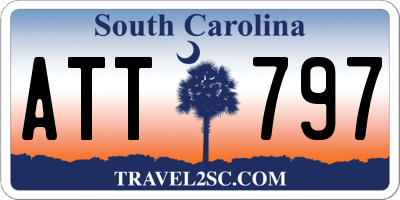 SC license plate ATT797
