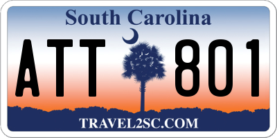 SC license plate ATT801