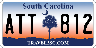 SC license plate ATT812