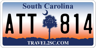 SC license plate ATT814