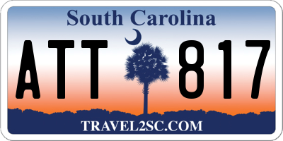SC license plate ATT817