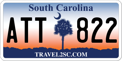 SC license plate ATT822