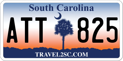 SC license plate ATT825
