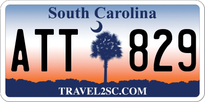 SC license plate ATT829