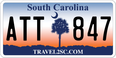 SC license plate ATT847
