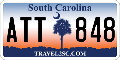 SC license plate ATT848