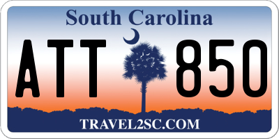 SC license plate ATT850