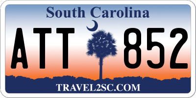 SC license plate ATT852