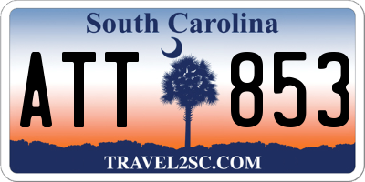 SC license plate ATT853
