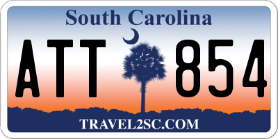 SC license plate ATT854