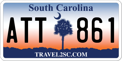 SC license plate ATT861