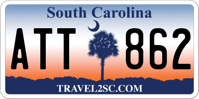 SC license plate ATT862