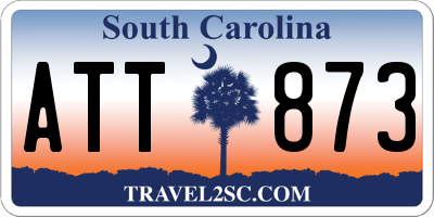 SC license plate ATT873