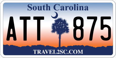 SC license plate ATT875
