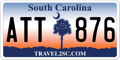 SC license plate ATT876