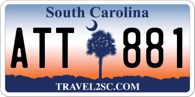 SC license plate ATT881
