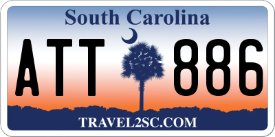SC license plate ATT886
