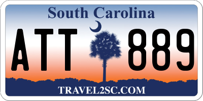 SC license plate ATT889